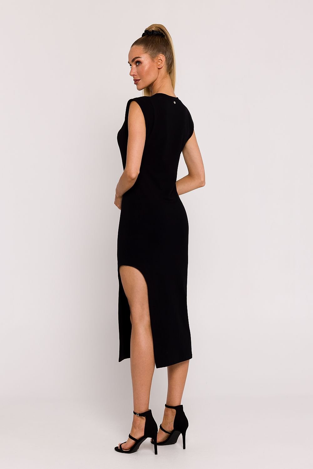 Elegant Leg Cutout Midi Dress