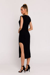 Elegant Leg Cutout Midi Dress