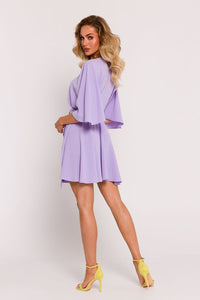 Elegant Flare Sleeve Mini Dress