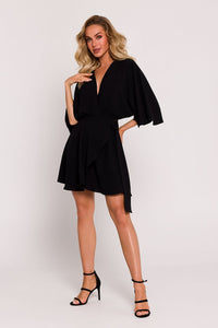 Elegant Flare Sleeve Mini Dress