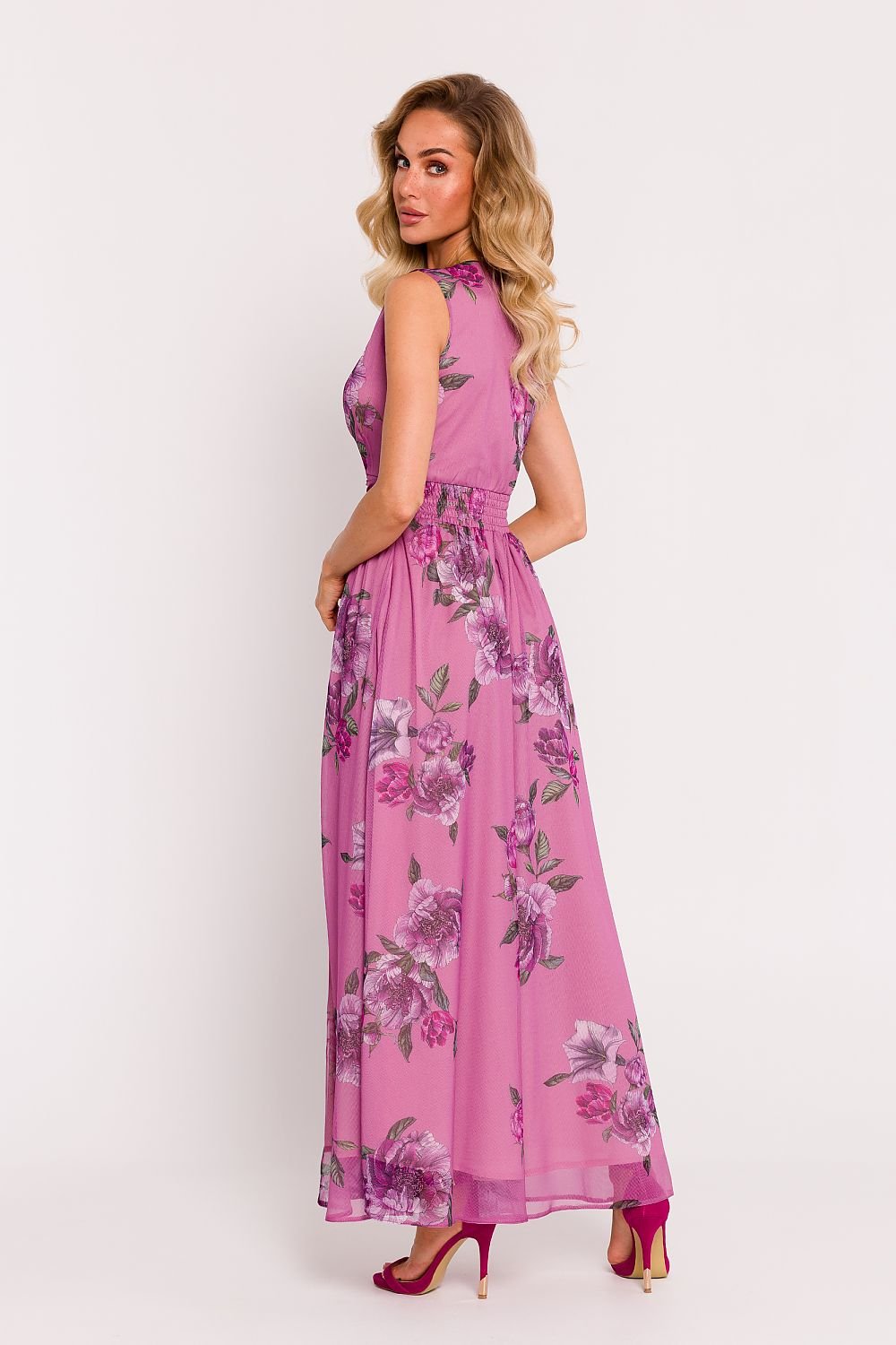 Sensual High-Slit Chiffon Maxi Dress