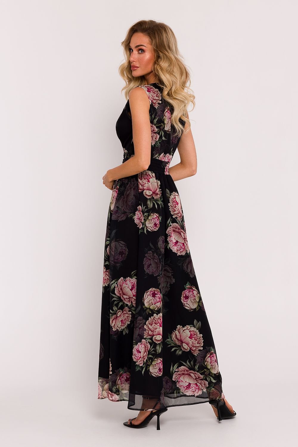 Sensual High-Slit Chiffon Maxi Dress