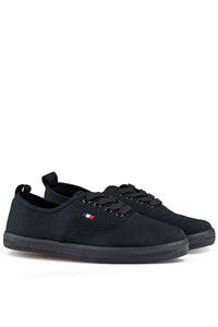 Comfortable Black Textile Sneakers