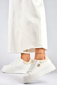 Eco-Friendly White Platform Sneakers