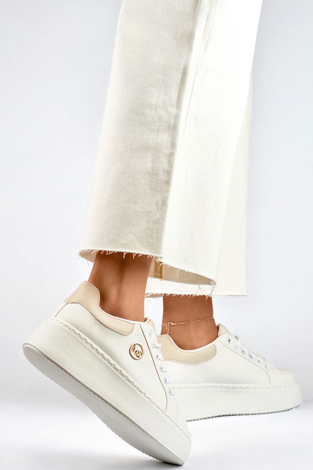 Eco-Friendly White Platform Sneakers