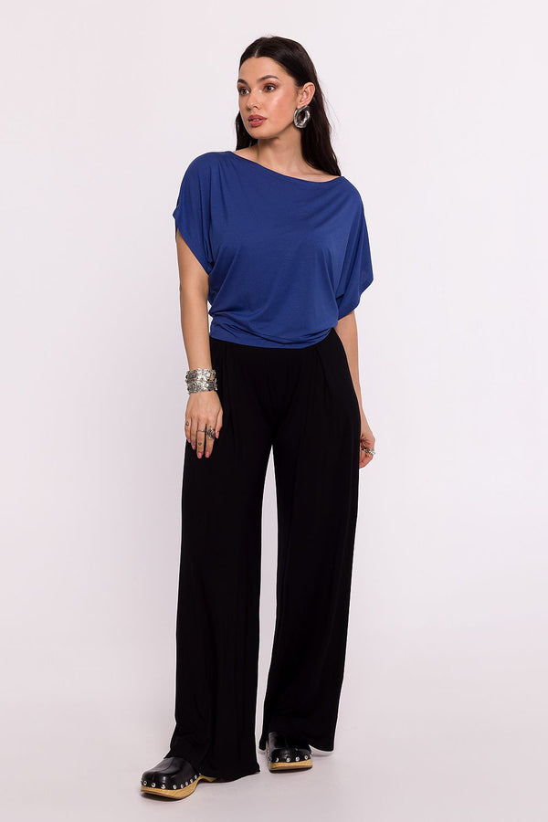 Elegant Pleated Hem Blouse