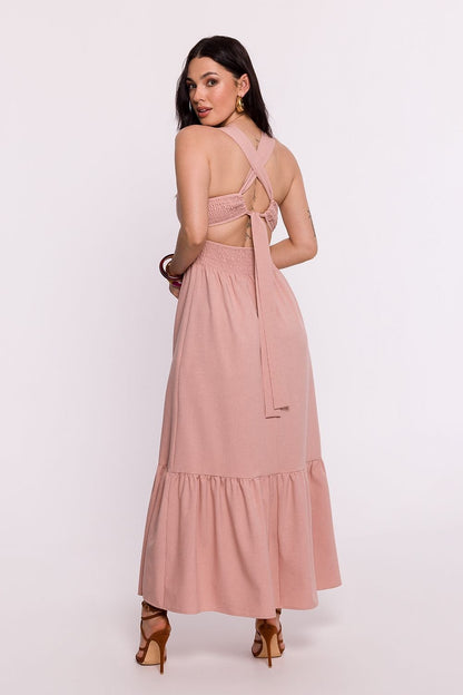 Sophisticated Open Back Maxi Dress