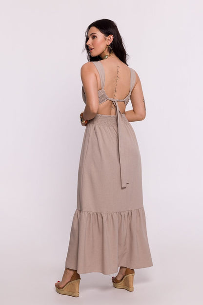 Sophisticated Open Back Maxi Dress