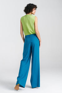 Relaxed Fit Wide-Leg Trousers