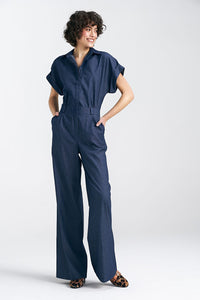 Elegant Cotton Denim Jumpsuit