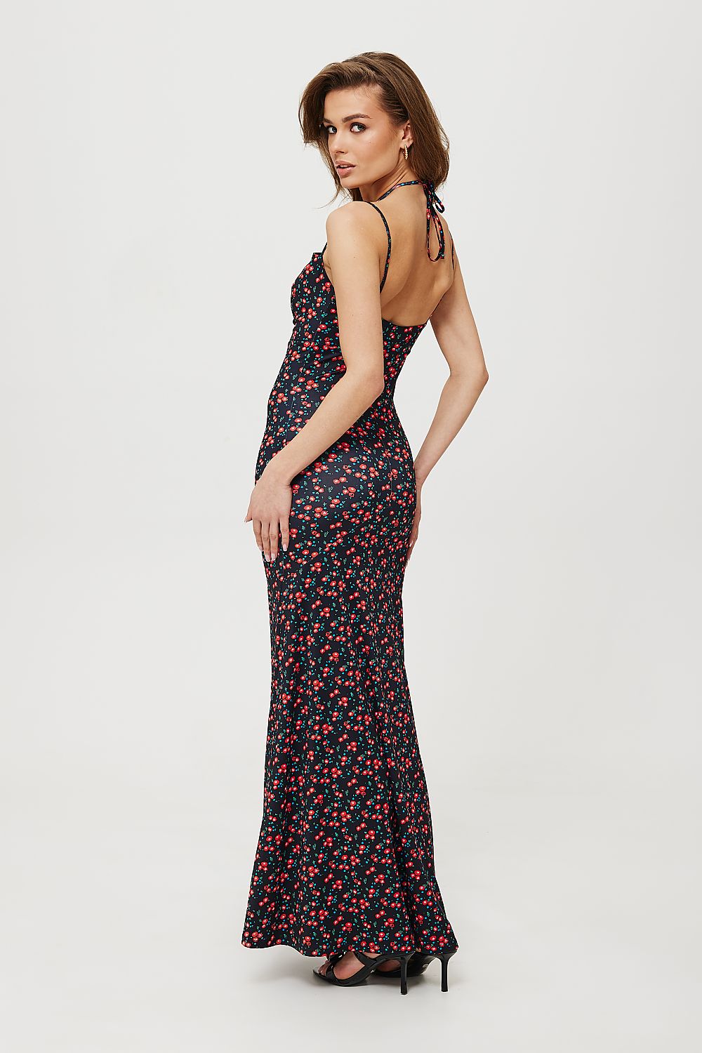 Knit Maxi Dress with Tie Neck Detail - Michelle & Kenza Co.