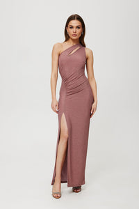 Sleek Metallic Tuba Dress