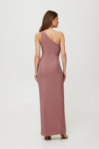 Sleek Metallic Evening Dress