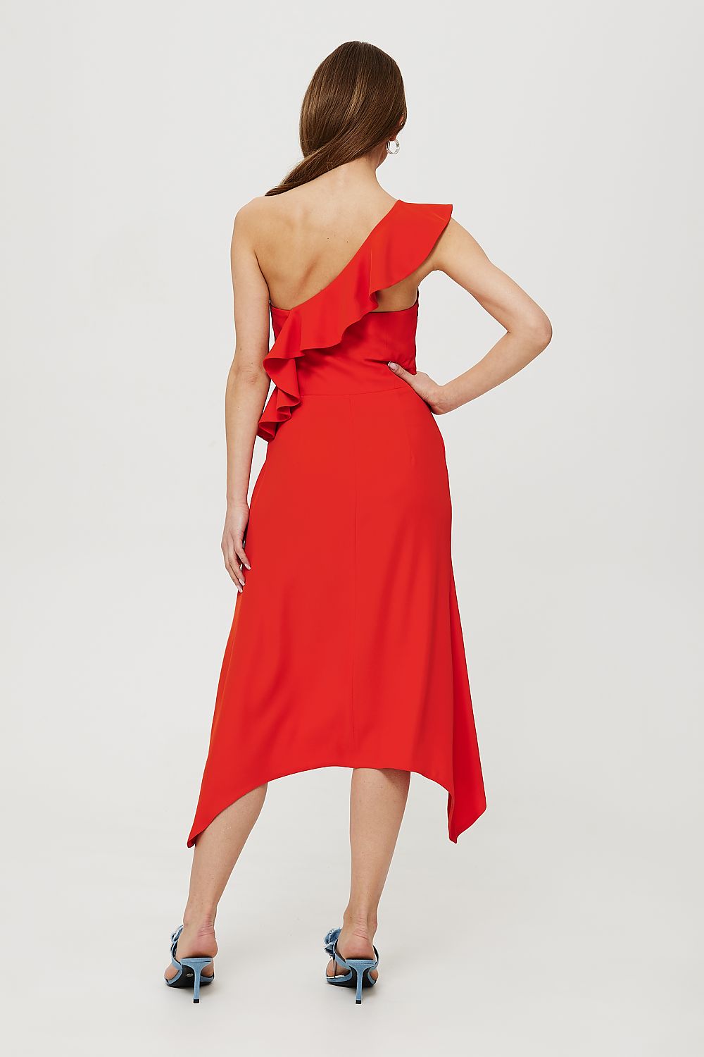 Elegant Dress with Ruffle Detail - Michelle & Kenza Co.