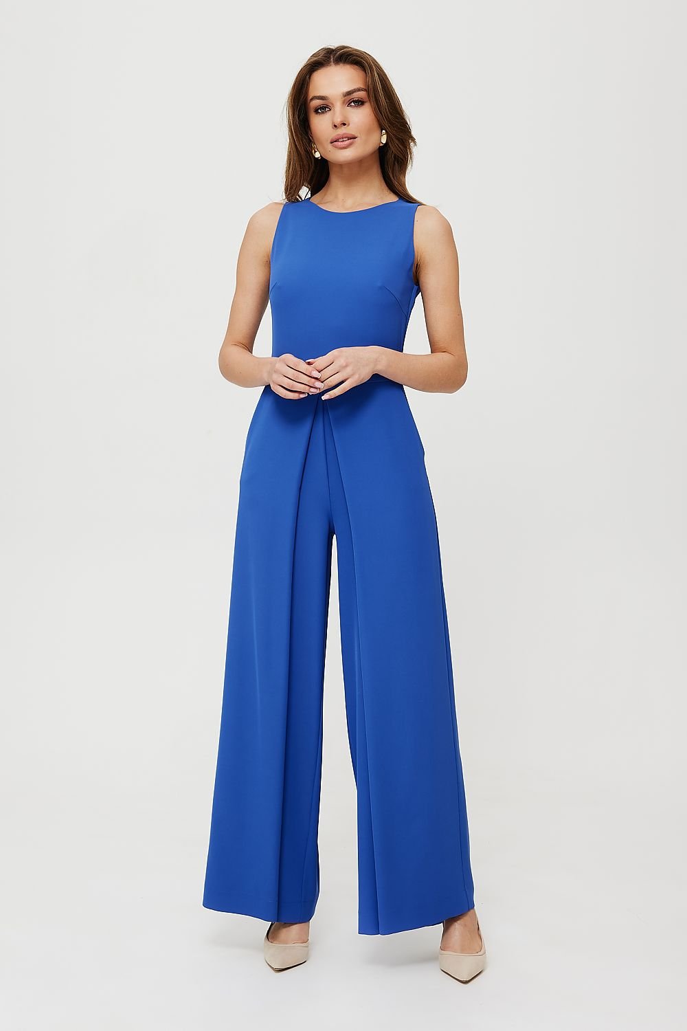 Elegant Sleeveless Jumpsuit with Pockets