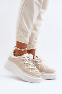 Comfortable Thick-Lace Platform Sneakers