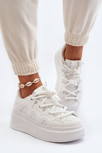 Comfortable Thick-Lace Platform Sneakers