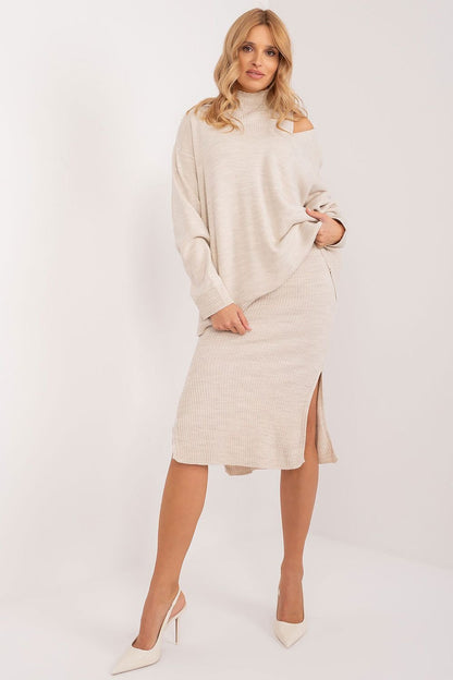 Chic Turtleneck Dress Set