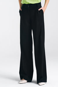 Relaxed Fit Wide-Leg Trousers