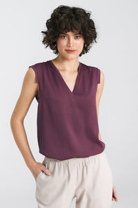 Elegant Viscose Sleeveless Blouse