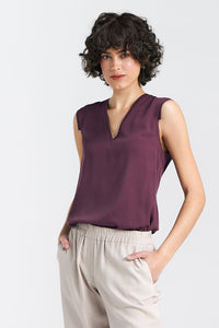 Elegant Viscose Sleeveless Blouse