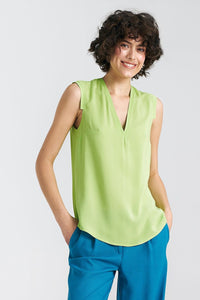 Elegant Viscose Sleeveless Blouse