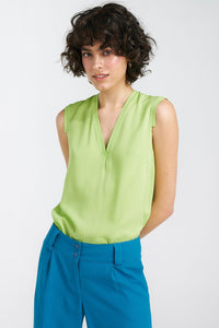 Elegant Viscose Sleeveless Blouse