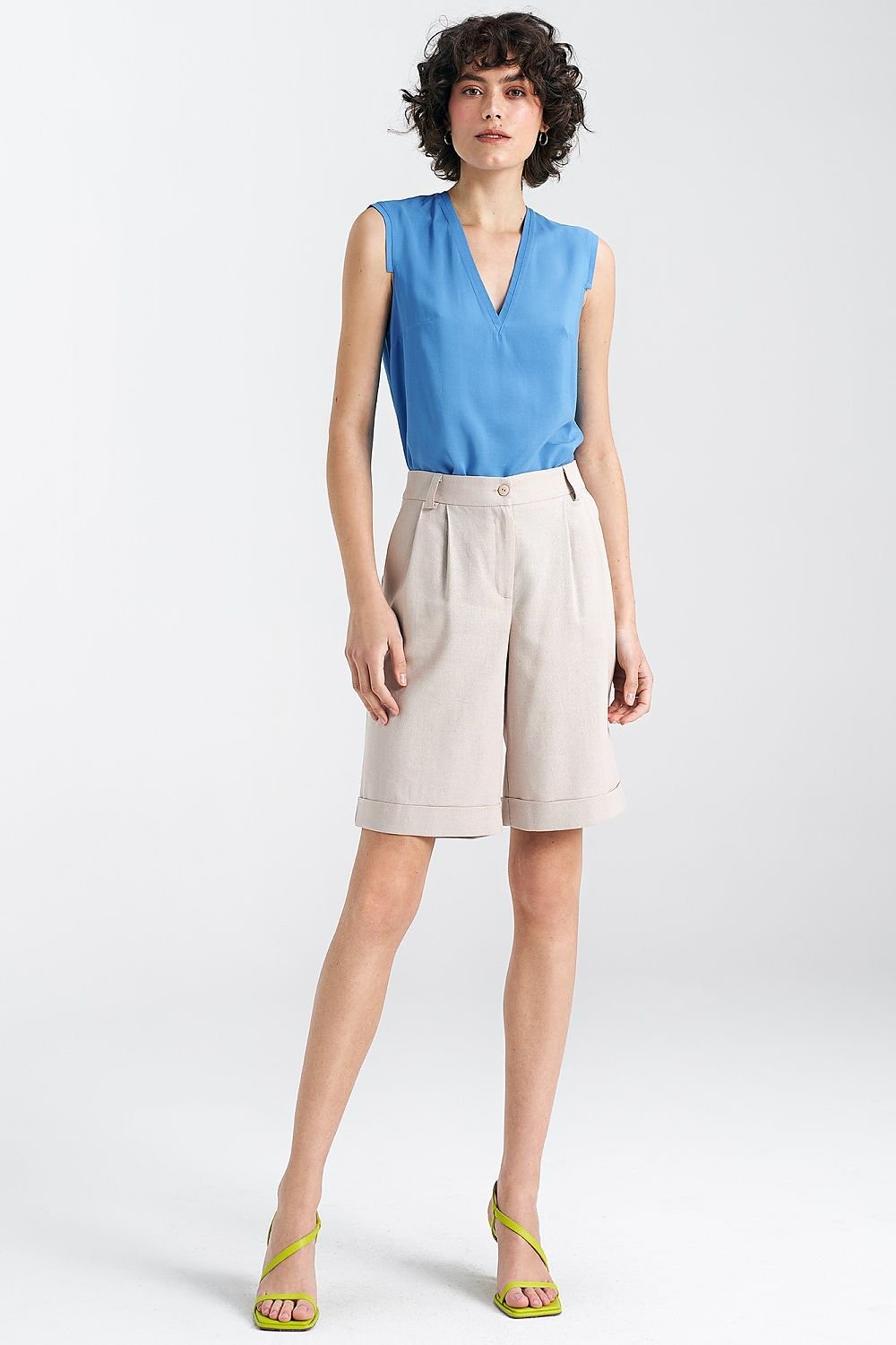 Elegant Viscose Sleeveless Blouse