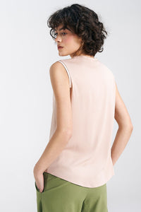 Elegant Viscose Sleeveless Blouse