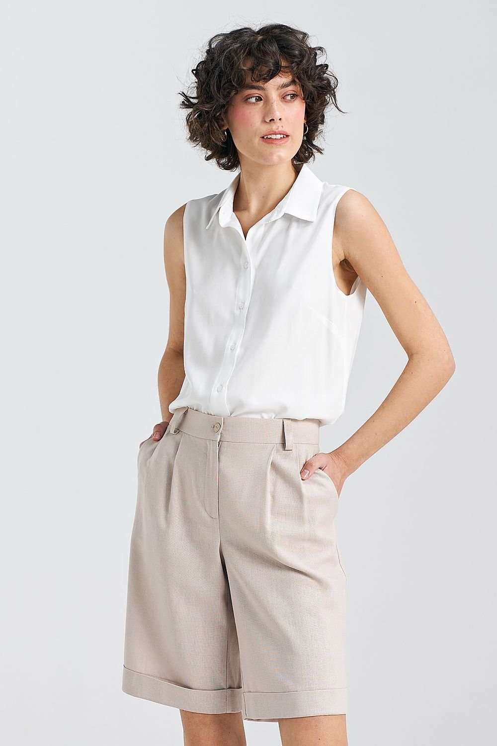 Amelia Sleeveless Viscose Shirt