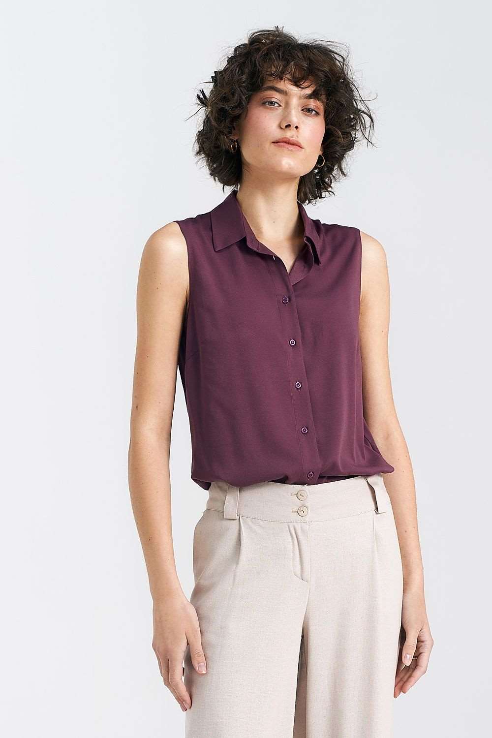 Amelia Sleeveless Viscose Shirt