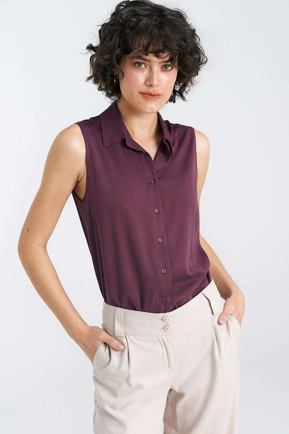 Amelia Sleeveless Viscose Shirt