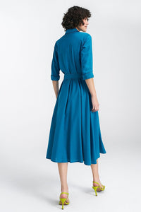 Elegant Midi Dress with Belt