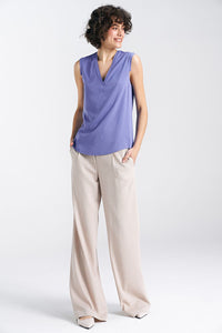 Elegant Viscose Sleeveless Blouse