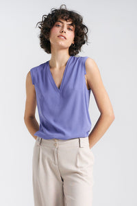 Elegant Viscose Sleeveless Blouse