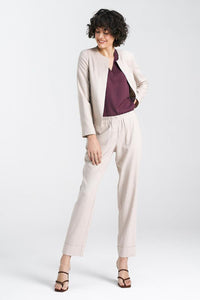 Elegant Boxy Linen Jacket