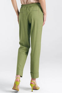 Relaxed Fit Green Trousers