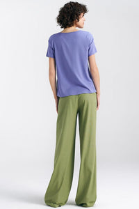 Relaxed Fit Wide-Leg Trousers