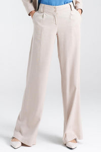 Relaxed Fit Wide-Leg Trousers