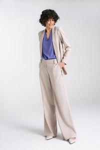 Relaxed Fit Wide-Leg Trousers