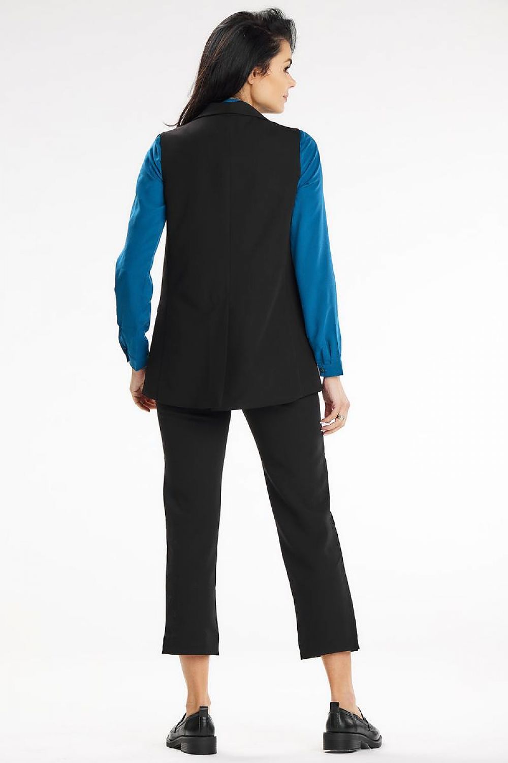 Viscose Gilet with Shawl Collar - Michelle & Kenza Co.