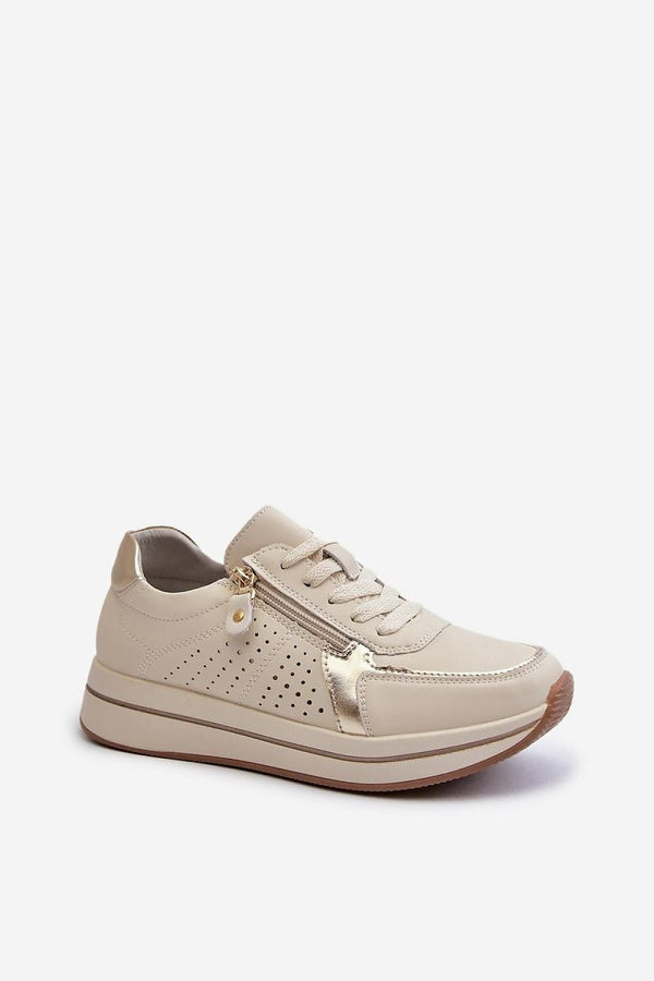 Supportive Platform Leather Sneakers