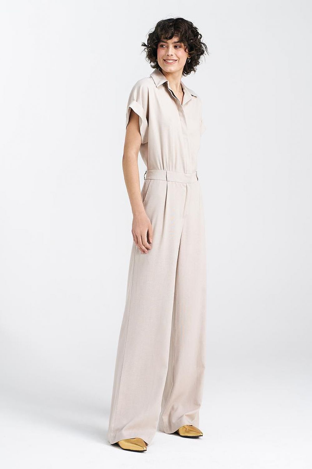 Elegant Linen Blend Jumpsuit