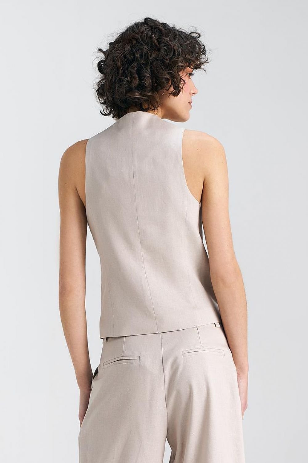 Stylish Linen Blend Vest