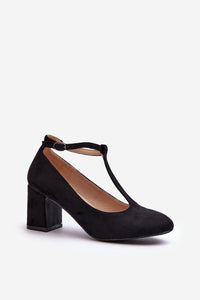 Eco Leather Block Heel Pumps