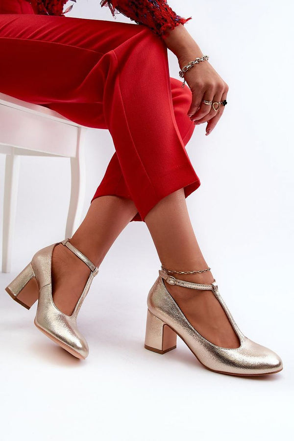 Eco Leather Block Heel Pumps