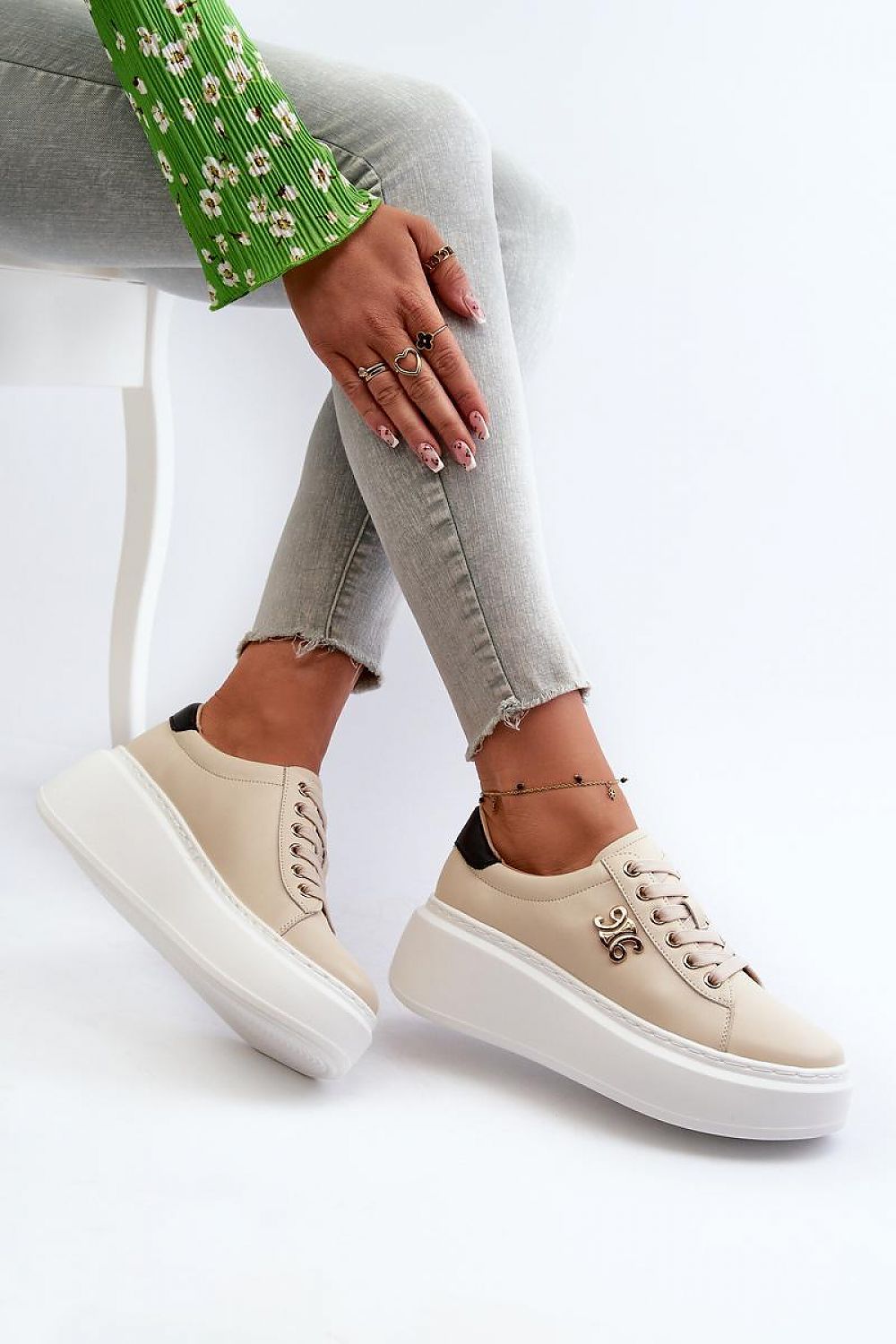 Stylish Platform Leather Sneakers