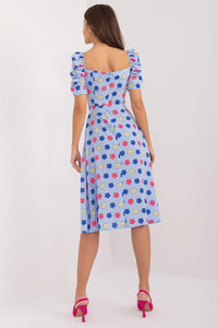 Flared Heart Print Summer Dress