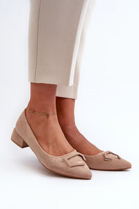 Comfortable Eco-Suede Low-Heel Pumps