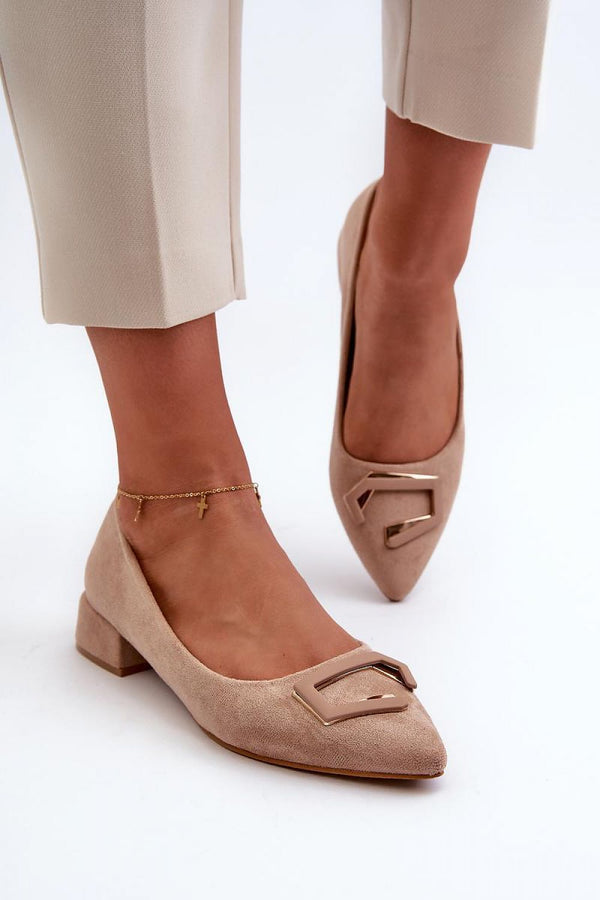 Comfortable Eco-Suede Low-Heel Pumps